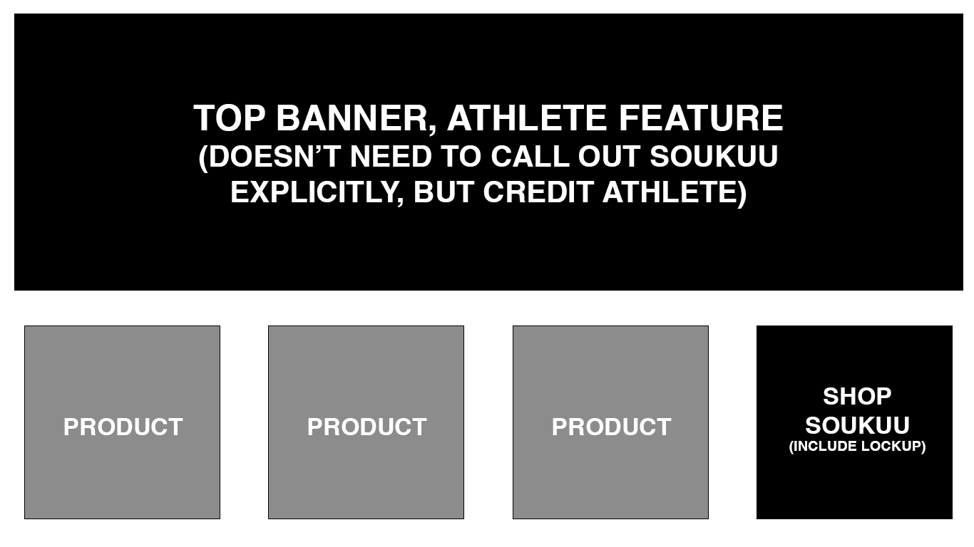 SOUKUU wireframe — targeted PLP