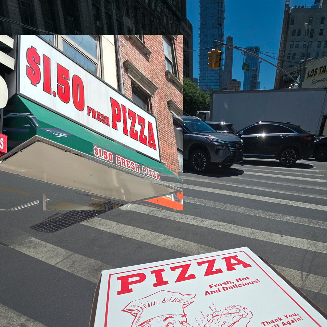 $1.50 slice and the walk to find lunch